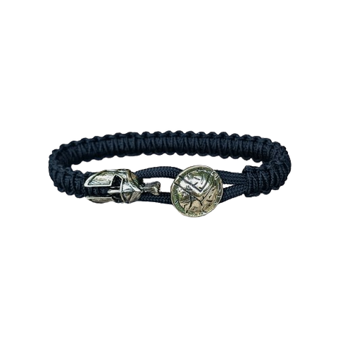 Pulsera ESPARTANO paracord negra Black Spartan