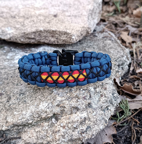 Pulsera Cobra TRENZADA Azul marino - Negro